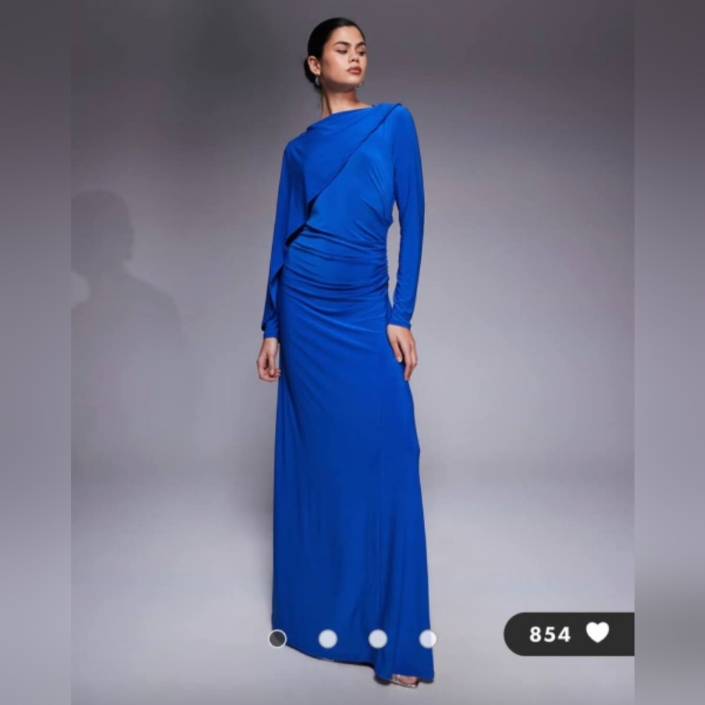 Daska Cape Maxi Dress Gown Formal
